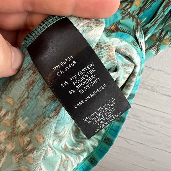 BCBGMaxazria Y2K 90s Vintage Style Printed Midi Dress Size XS - Picture 5 of 8